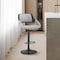 Armen Living Colby Adjustable Gray Faux Leather and Black Finish Bar Stool LCCYBABLGR - alternate 10